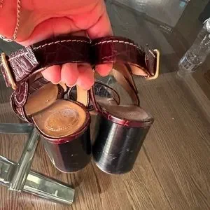 Chloe | Shoes | Chlo Candice Croceffect Leather Sandals Size